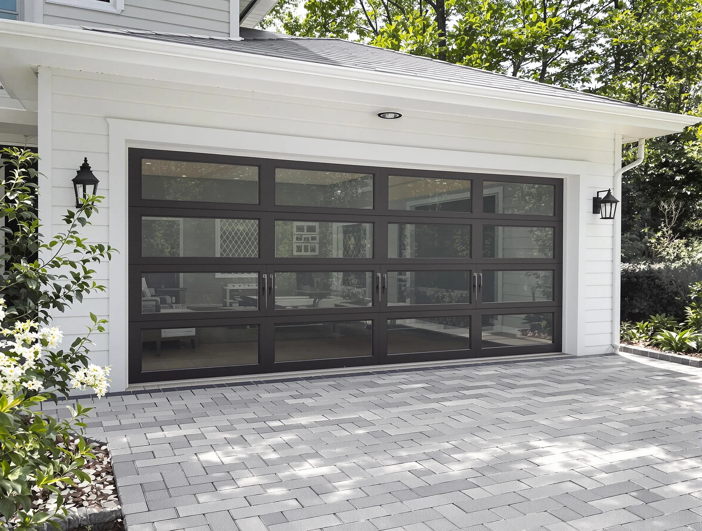Lynn Garage Door Repair design specialist presenting custom garage door options to Lynn homeowner