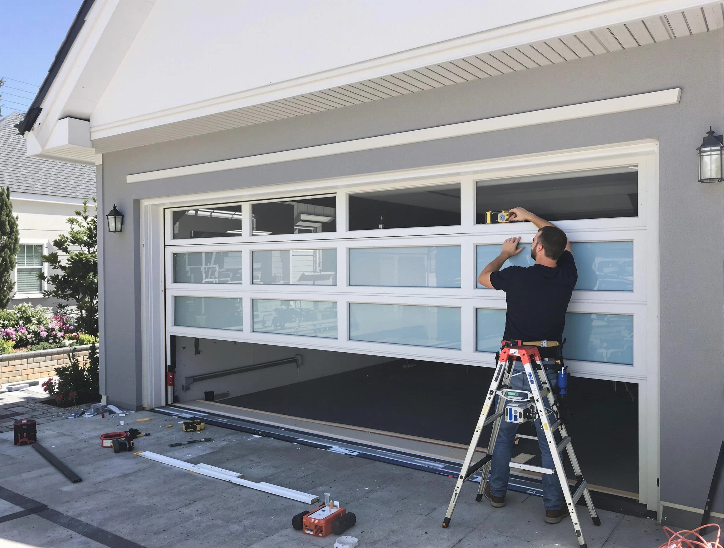 Lynn Garage Door Repair team performing garage door replacement in Lynn