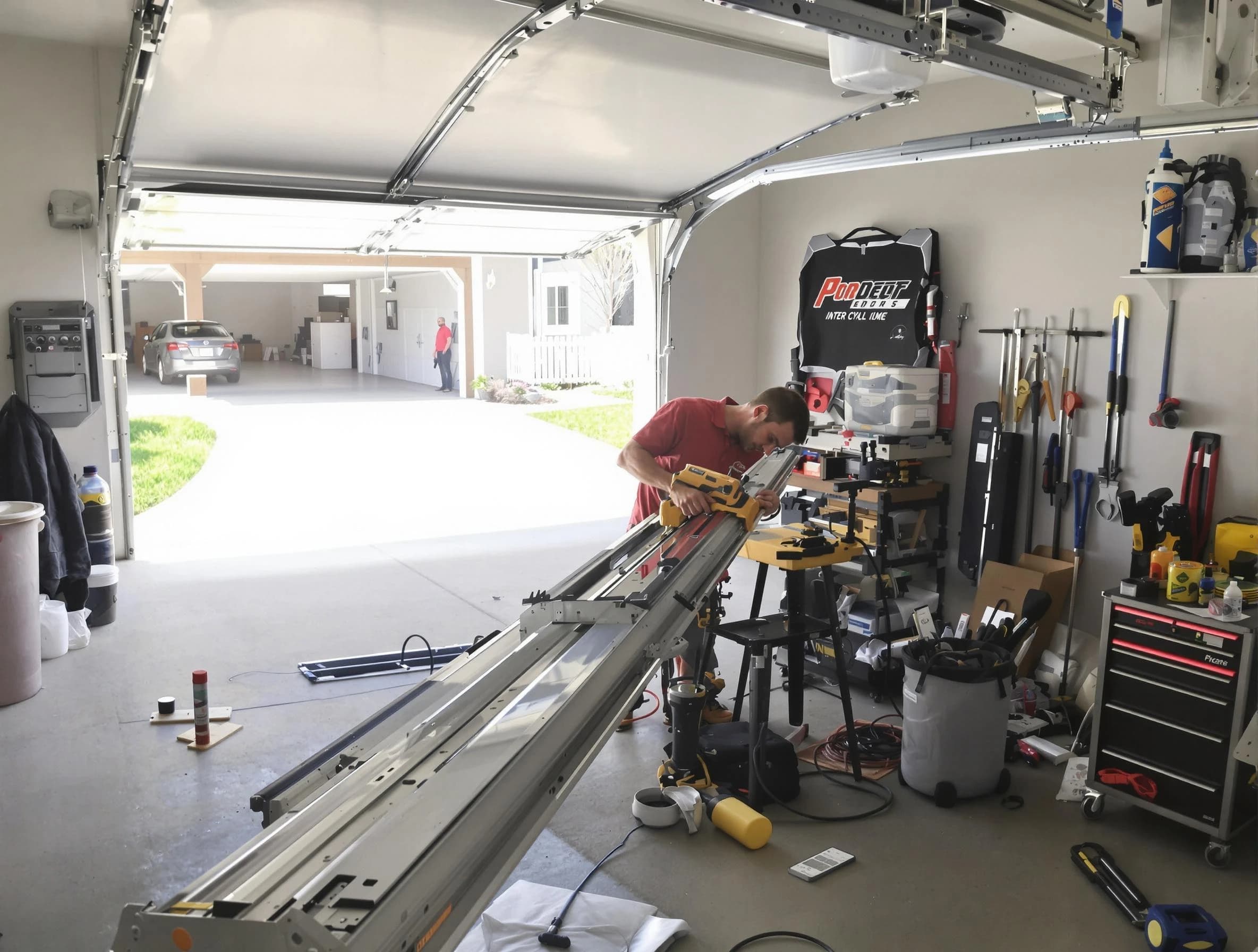 Lynn Garage Door Repair expert performing track repair in Lynn