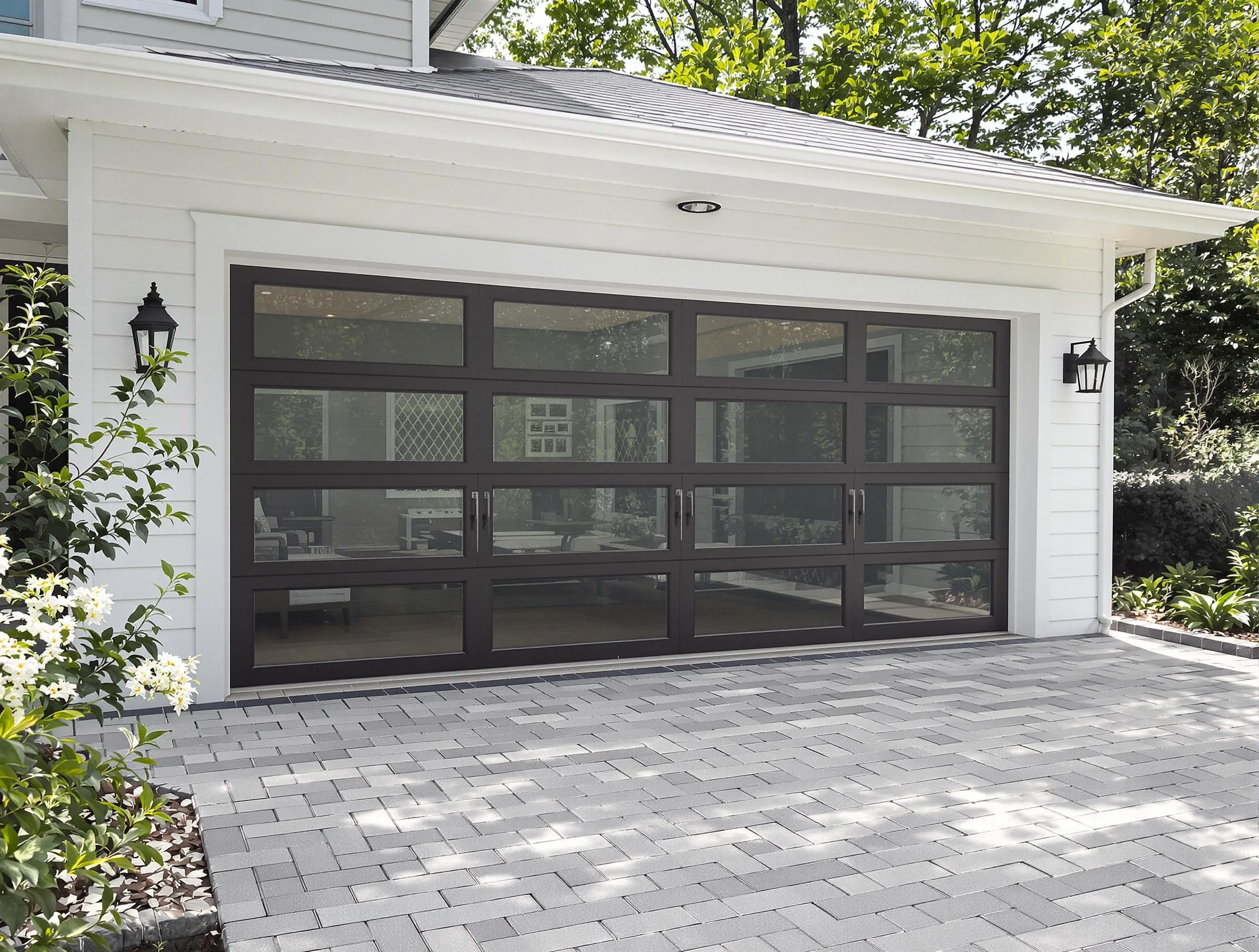 Lynn Garage Door Repair design specialist presenting custom garage door options to Lynn homeowner