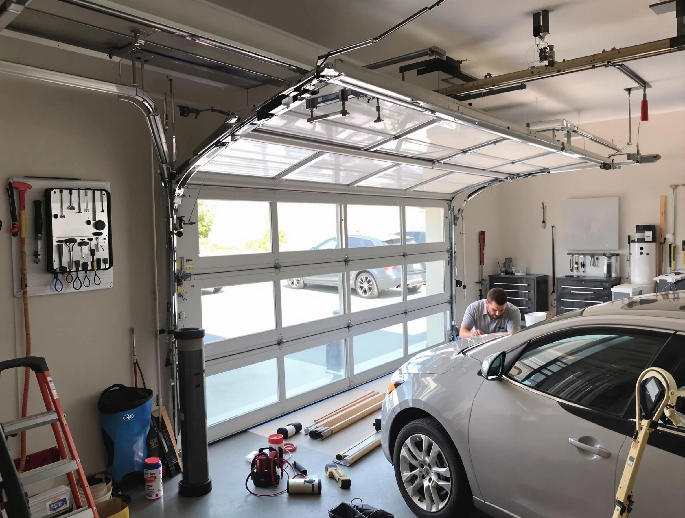Garage door noise reduction service by Lynn Garage Door Repair in Lynn
